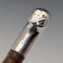 1902 British antique pure silver clutch handle walking stick 88cm J Howell & Co.